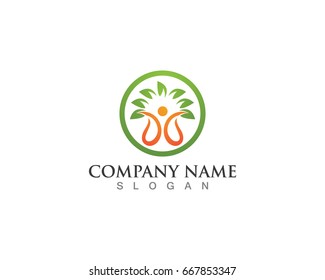 People care health logo and symbols
