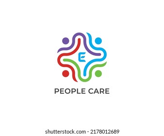 People Care Logo Concept Sign Icon Stock Vector (royalty Free 