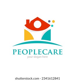 People Care Logo Design Illustration