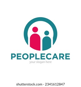 People Care Logo Design Illustration