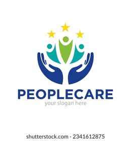 People Care Logo Design Illustration