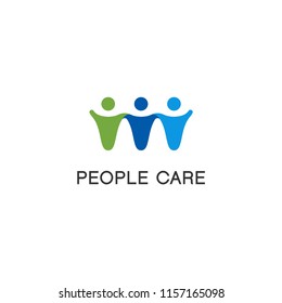 people care logo design vector