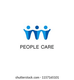 people care logo design vector