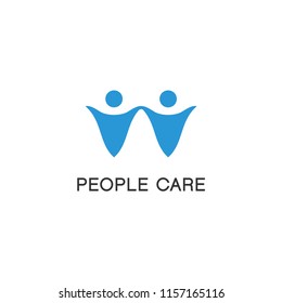people care logo design vector