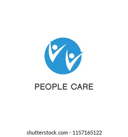 people care logo design vector