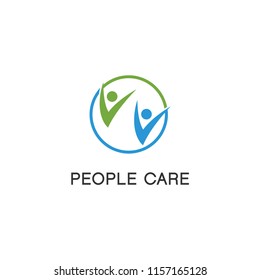 people care logo design vector