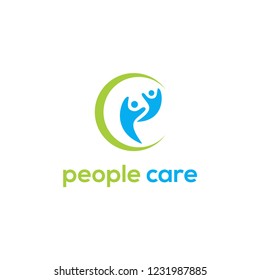 people care logo design vector