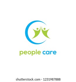 people care logo design vector