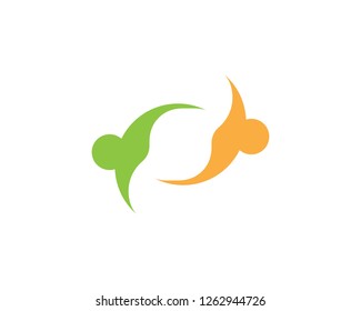 People care logo design vector