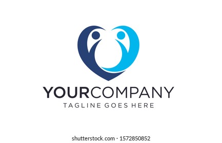 People Care Logo design vector