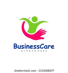 Vector de diseño del logo People Care. Símbolo de icono. Ilustración de plantilla