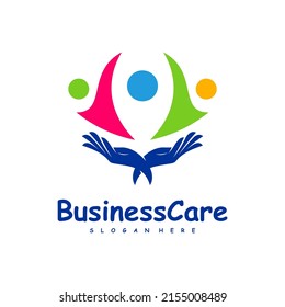 Vector de diseño del logo People Care. Símbolo de icono. Ilustración de plantilla