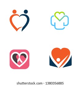 People Care Logo Designs Hospital Symbols Stock Vector (Royalty Free ...