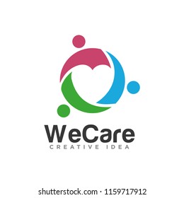People Care Logo and icon Template
