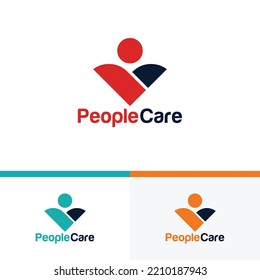 people care logo icon vector isolated
