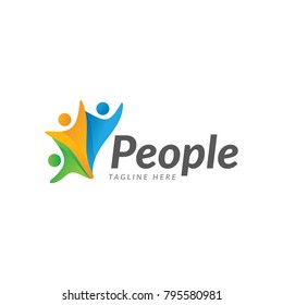 people care logo icon vector template