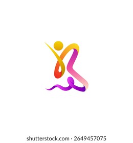 As pessoas se preocupam com o logotipo e a letra B combinação de design, estilo 3d
