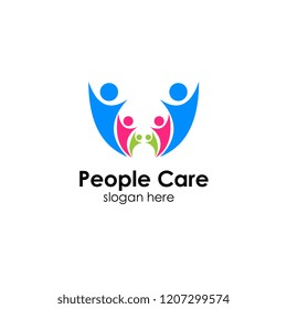 people care logo template