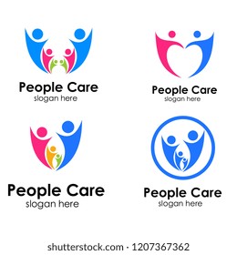 people care logo template
