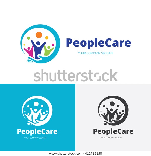 People Care Logo Template Stock Vector (Royalty Free) 412735150