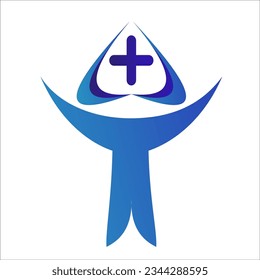 Plantilla de logotipo People Care, Ilustración de símbolos de vectores de diseño de logotipos