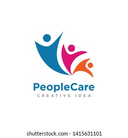 People Care Logo Template and Icon