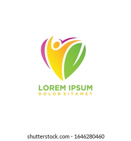 People Care Logo Template vector.