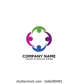 People Care Logo Template vector.