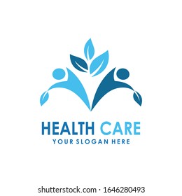 Vector de plantilla de logotipo de atención a personas.
