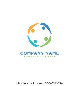 People Care Logo Template vector.