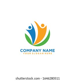 People Care Logo Template vector.