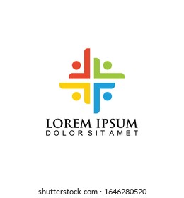 People Care Logo Template vector.
