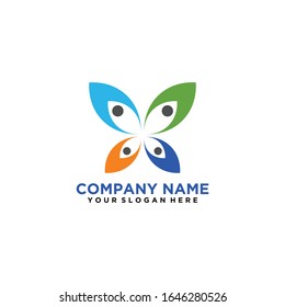 People Care Logo Template vector.