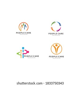 People care logo template vector icon design
