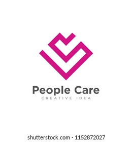People Care Logo vector template