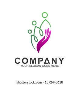 People Care Logo,Abstract Family Logo