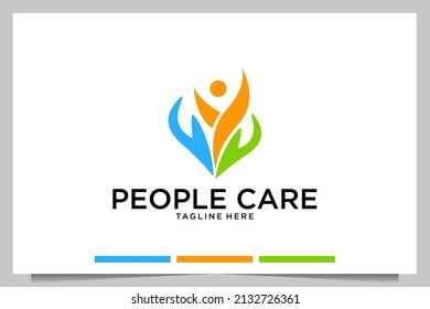 people care modern logo design