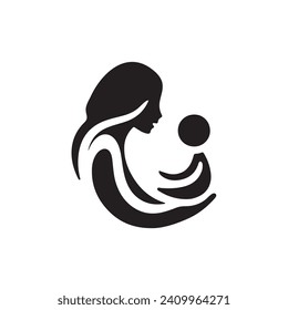 People Care and Protection Logo, Childcare Vector Logo Design. Mothers and baby