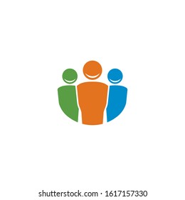 people care smiling logo vector icon illustration design 