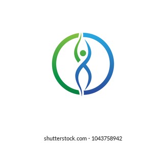 people care success health life logo template icons.
