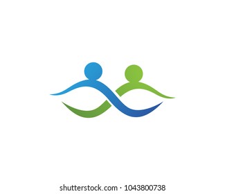 people care success health life logo template icons
