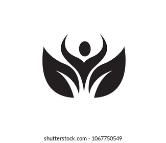 people care success health life logo template icons

