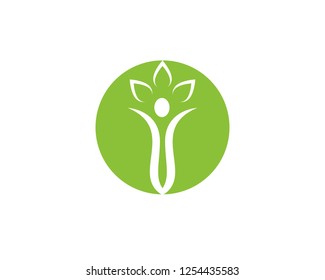 people care success health life logo template icons
