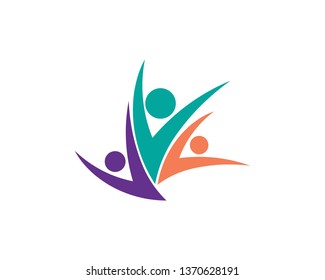 people care success health life logo template icons
