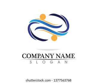 people care success health life logo template icons
