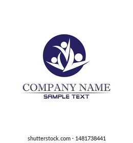 people care success health life logo template icons
