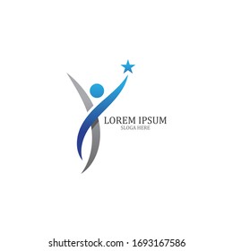 people care success health life logo template icons and community