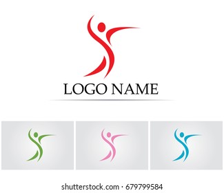 people care success health life logo template icons

