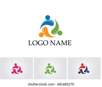 people care success health life logo template icons
