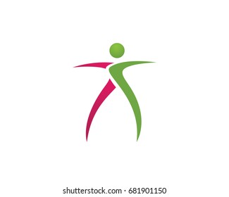 people care success health life logo template icons
